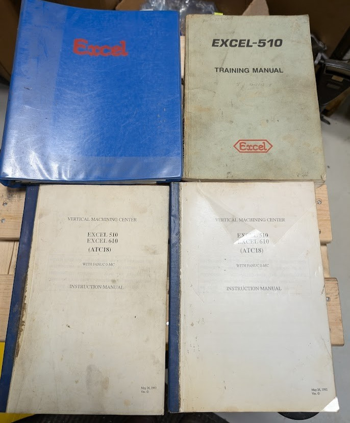 MANUALS FOR EXCEL 510 AND 610 VERTICAL MACHINING CENTERS (VMC) WITH FANUC O-MC