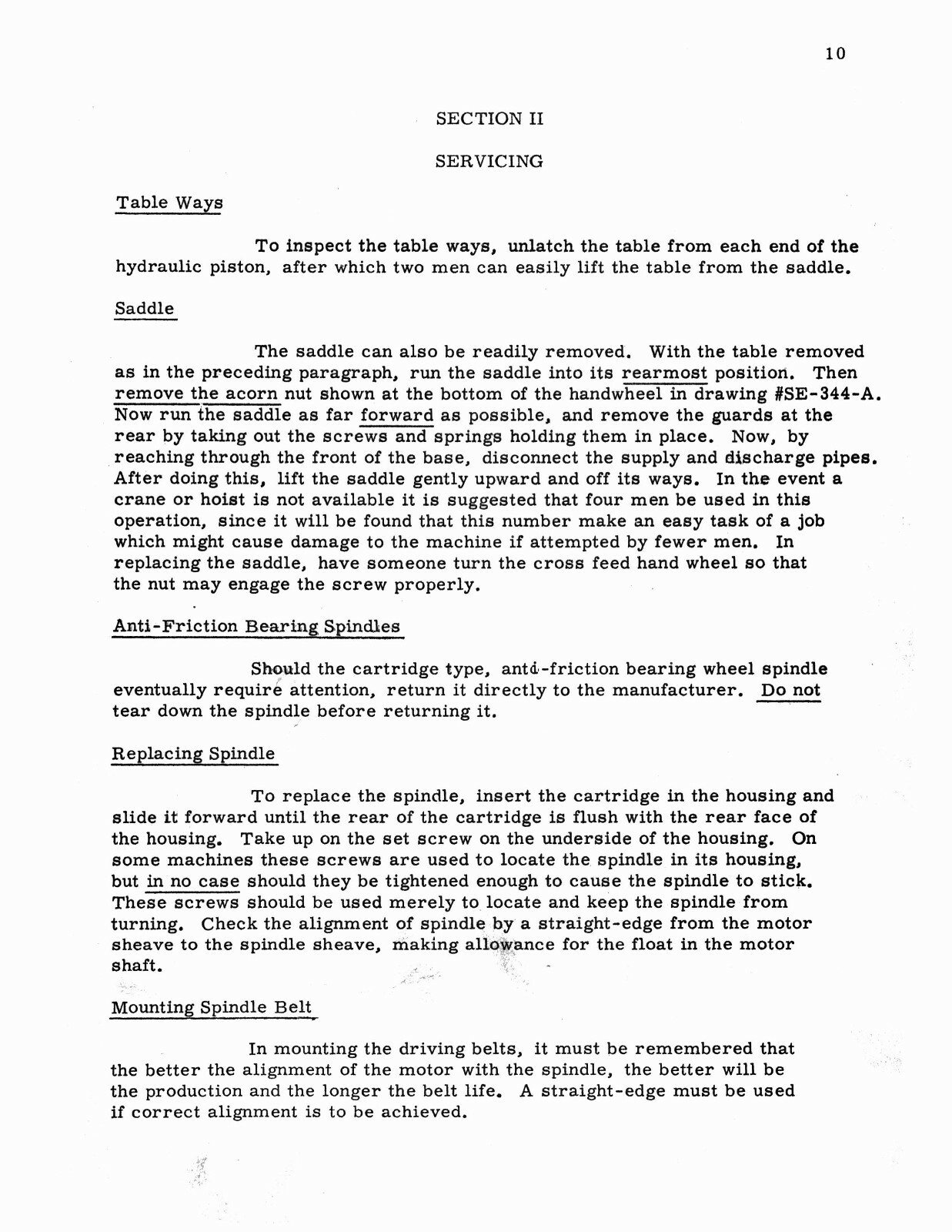 Norton 8″ x 24″ Hydraulic Surface Grinder Instrucion & Parts Manual #1646