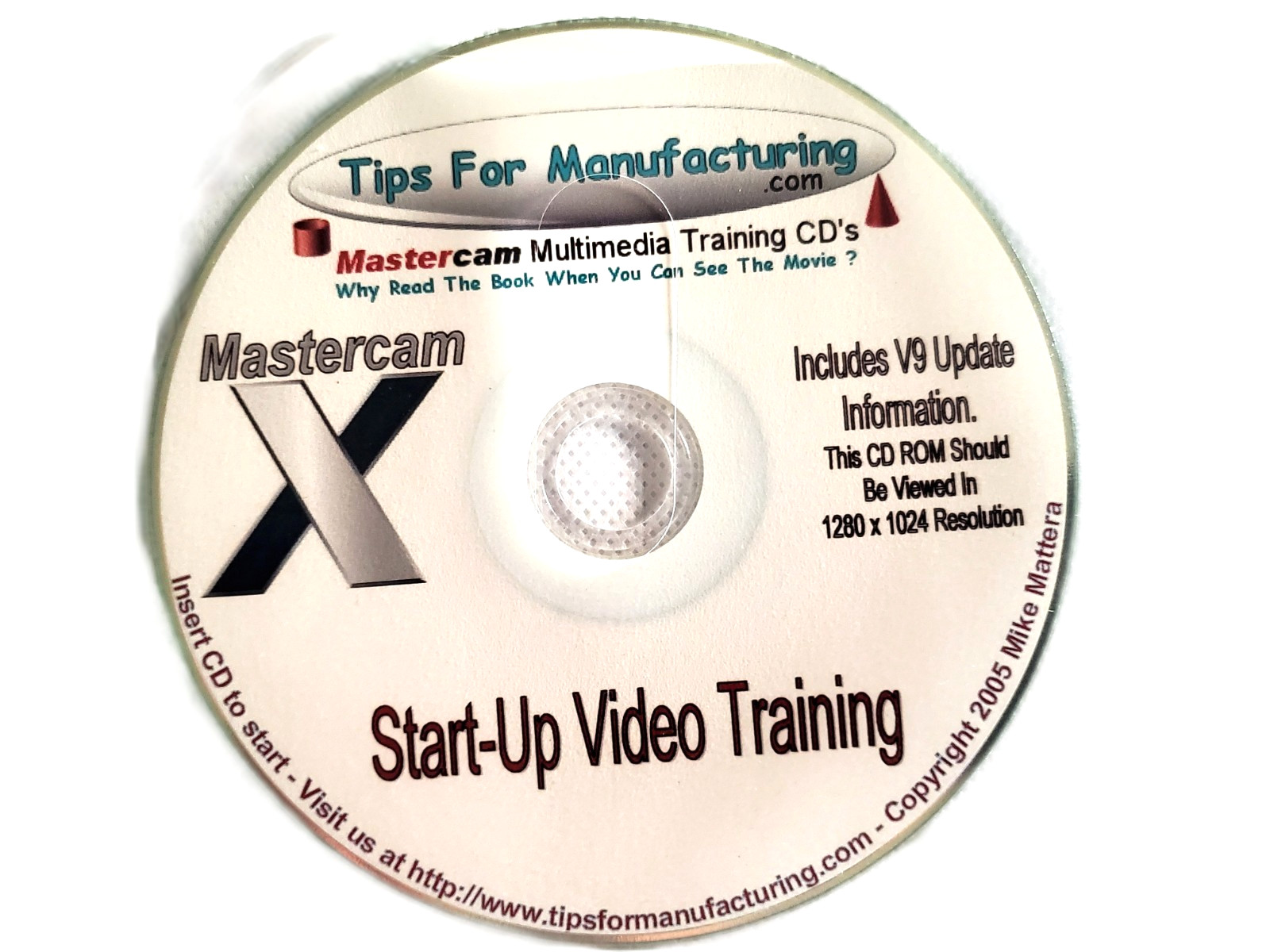 Mastercam X- User Training CD’s- Set of 3- CNC Manufacturing- Multimedia Video