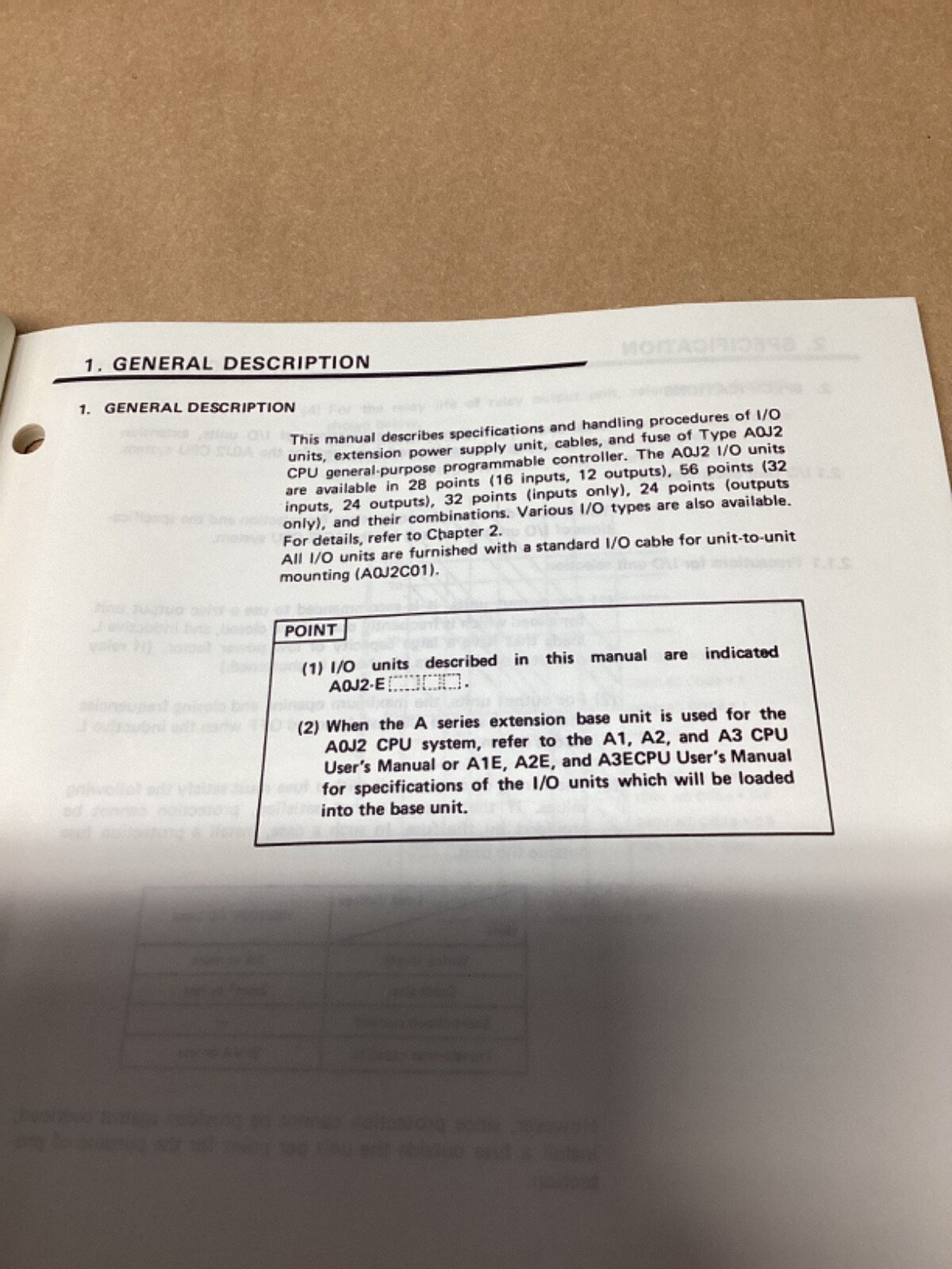 Mitsubishi AOJ INPUT/OUTPUT UNITS A SERIES User’s Manual #120L81