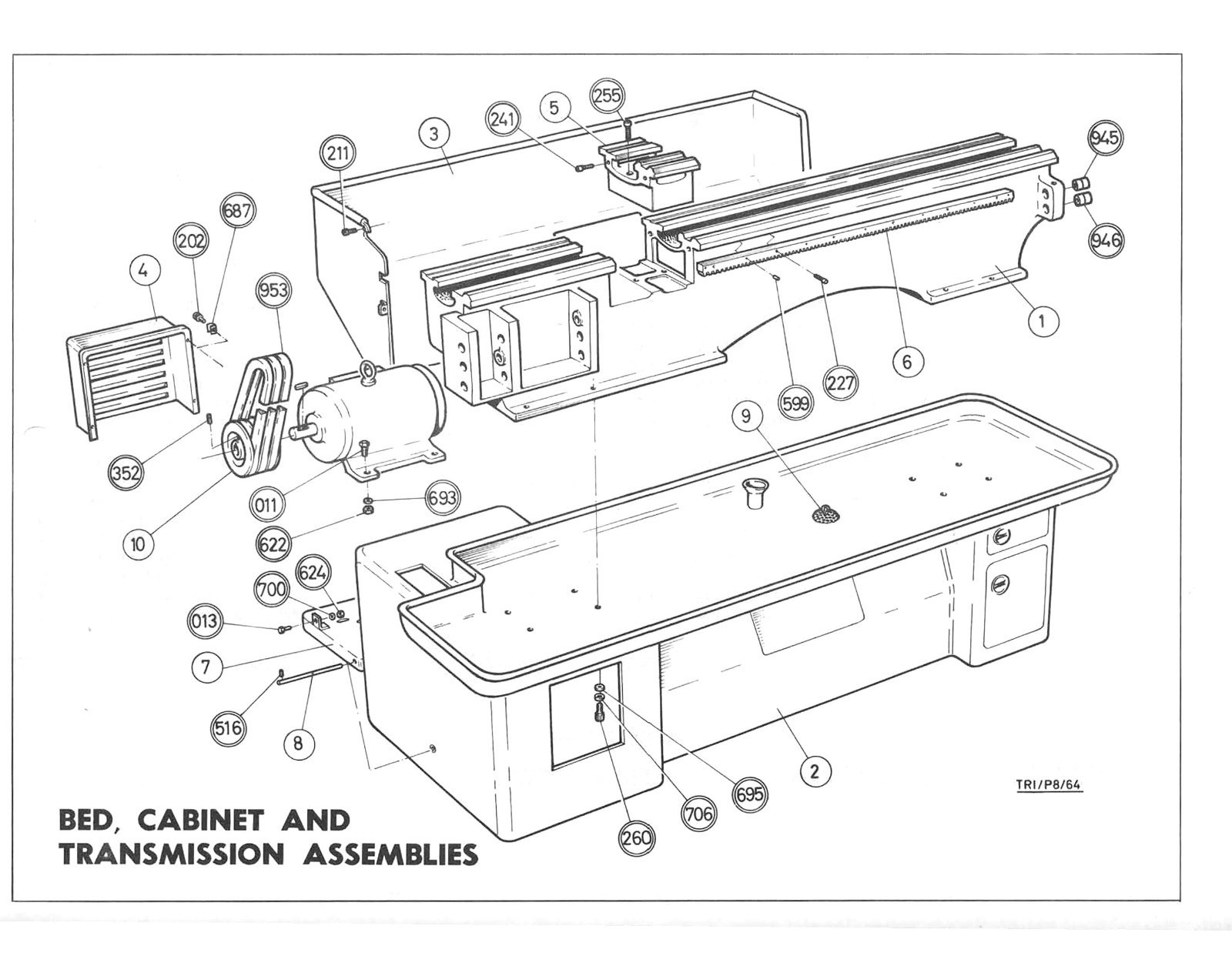 LATHE INSTRUCTION & PARTS MANUAL FITS Clausing-Colchester 15 X 30 & 15 X 48