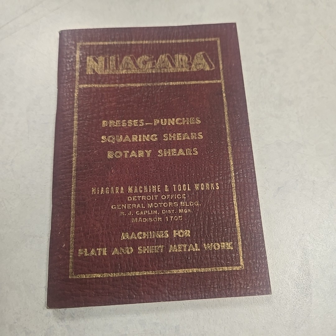 1940 Niagra Presses Punches Squaring And Rotary Shears Booklet