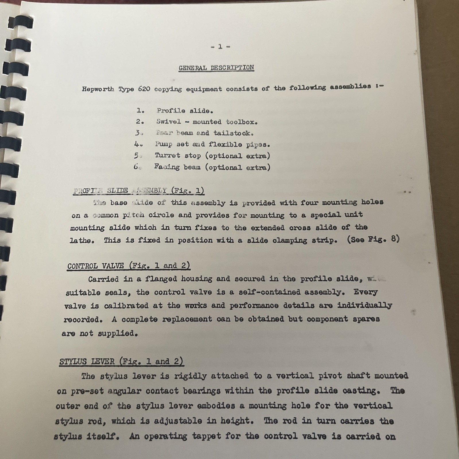 Operating Instructions/ PartsList ColchesterHydraulic Tracer Attachment 17″Lathe