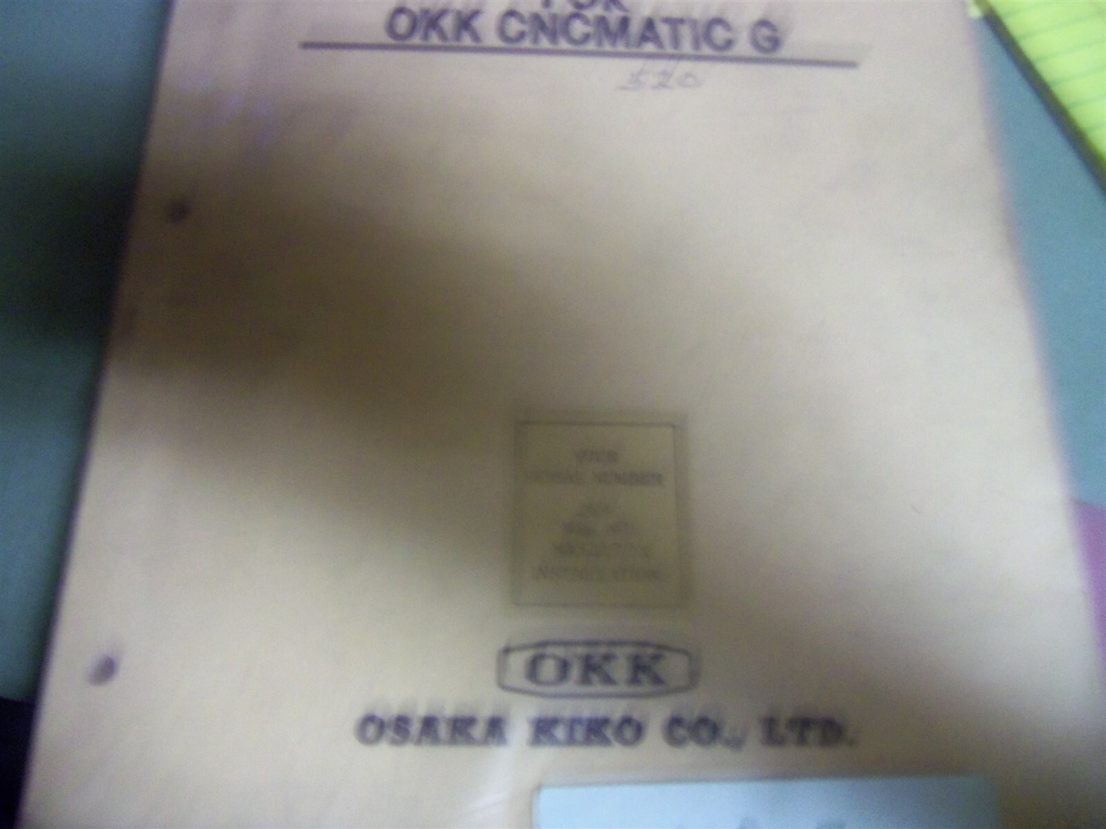 OKK Programming Manual CNC Matic G #222 *FREE SHIPPING*