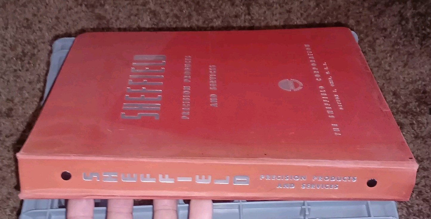 Sheffield Corporation Dayton Ohio SALES BOOK CATALOG LOT gages Machine Tools WW2