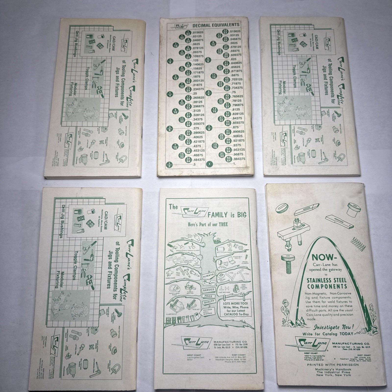 Bundle 6 Carr Lane Trigonometry Tables and Handy References for Engineers book