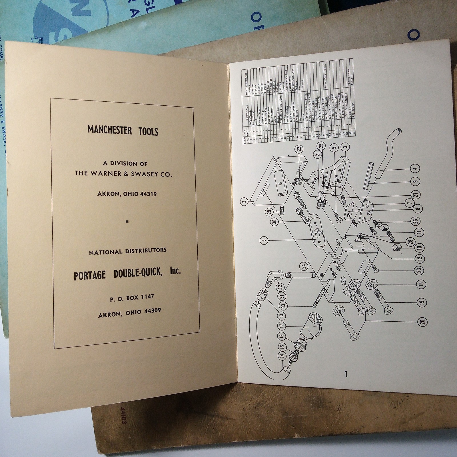 1960’s Warner & Swasey Ohio Manual Handbook Lot of 7 + Starrett Catalog #27 and