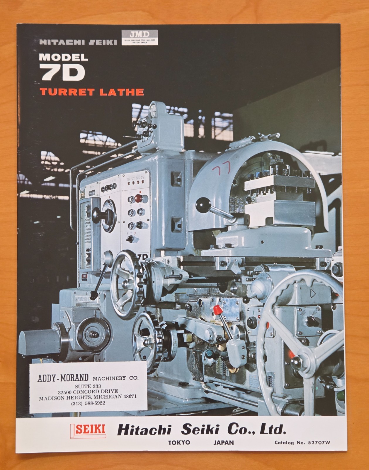 HITACHI SEIKI MODEL 7D TURRET LATHE SALES CATALOG