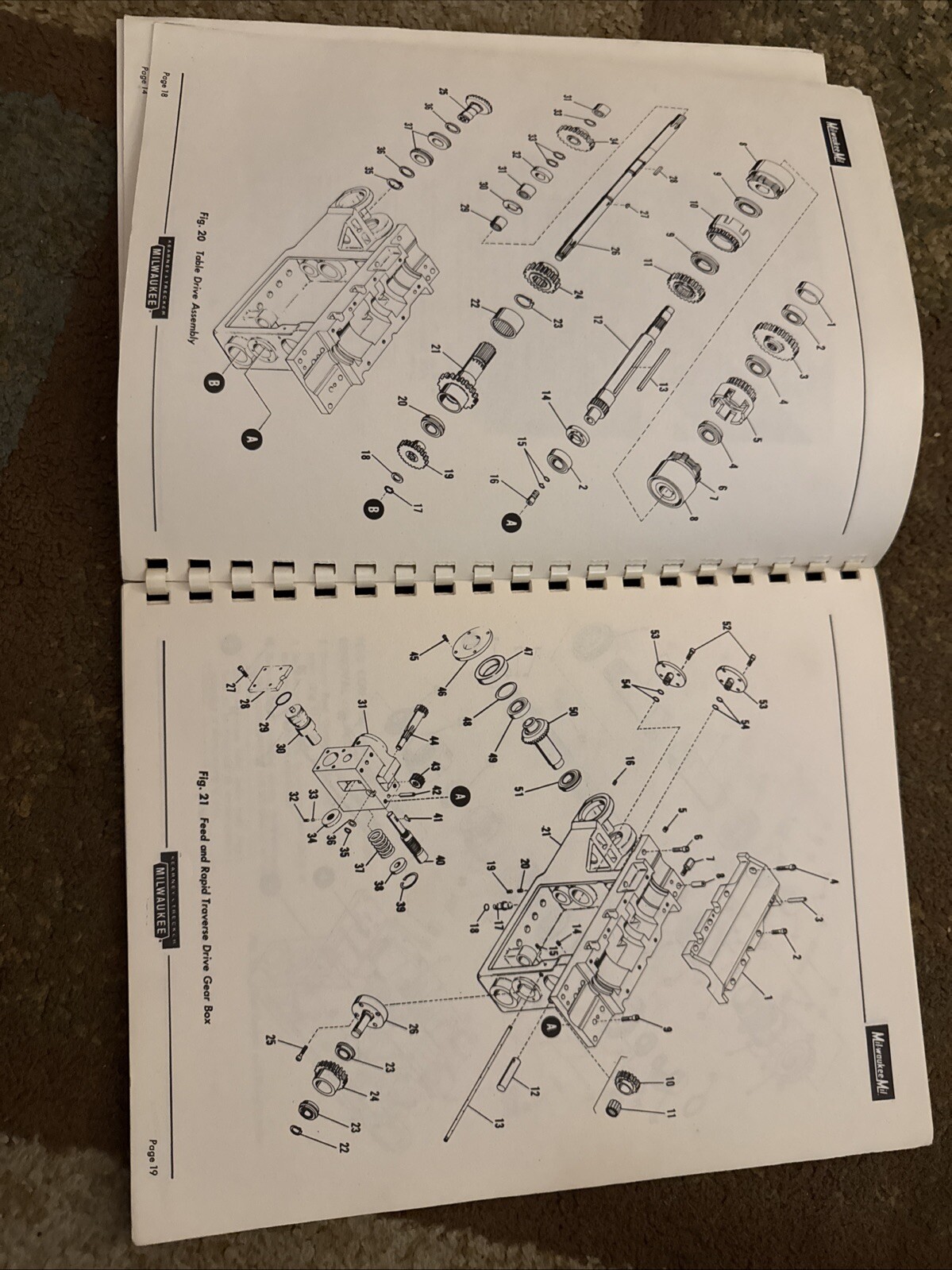 KEARNEY TRECKER Milwaukee Simplex Duplex Milling Machine Maintenance Manual 372