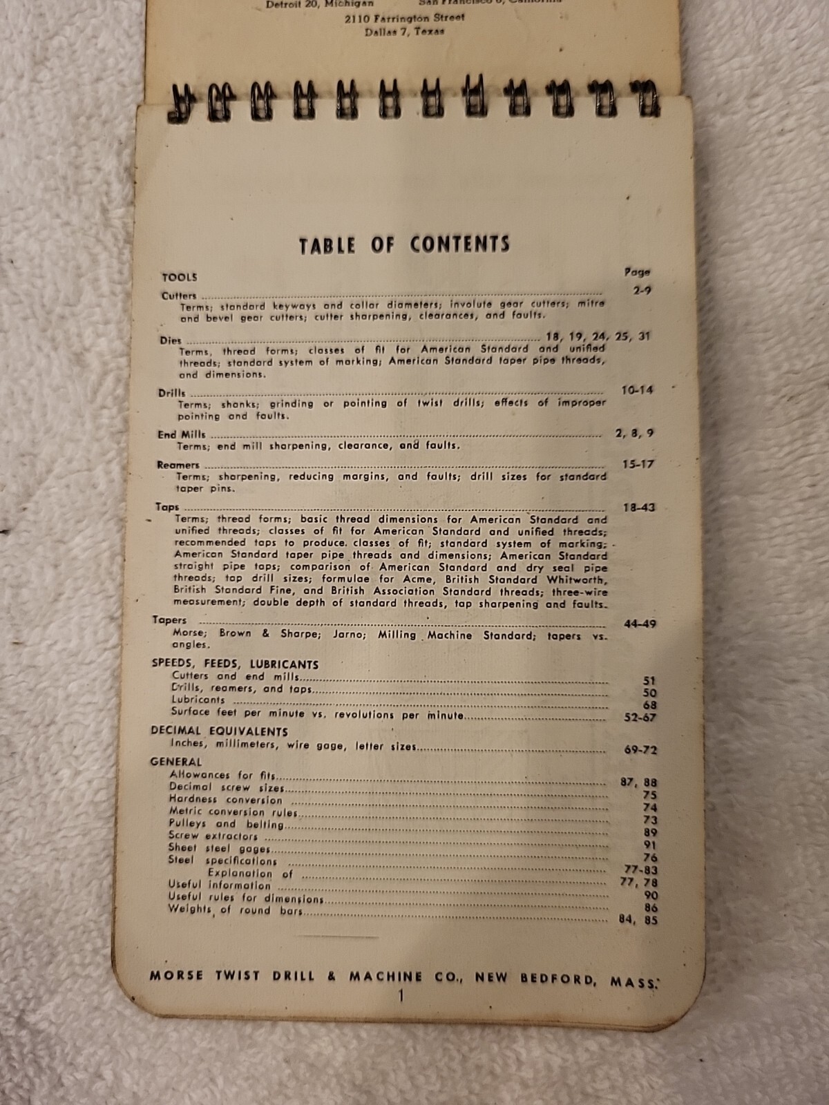 Brady Porta-Pack Wire Markers Morse Machinist’s Practical Guide Lufkin Time Save