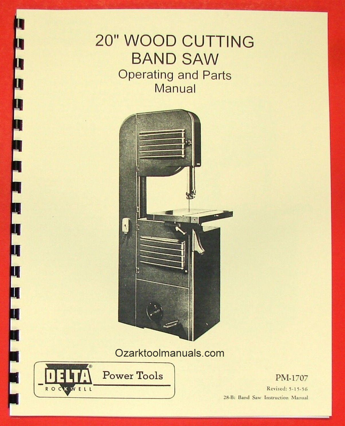 ROCKWELL-DELTA 20″ Band Saw Owners Operators & Parts Manual 0634