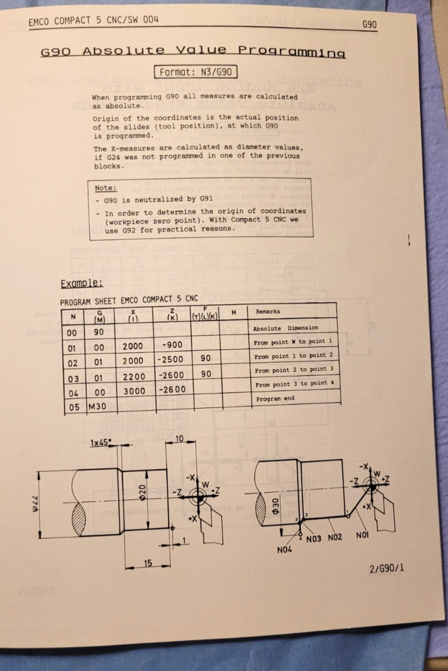 Emco compact 5 PC Lathe Operating Instructions Manual A6C 114004