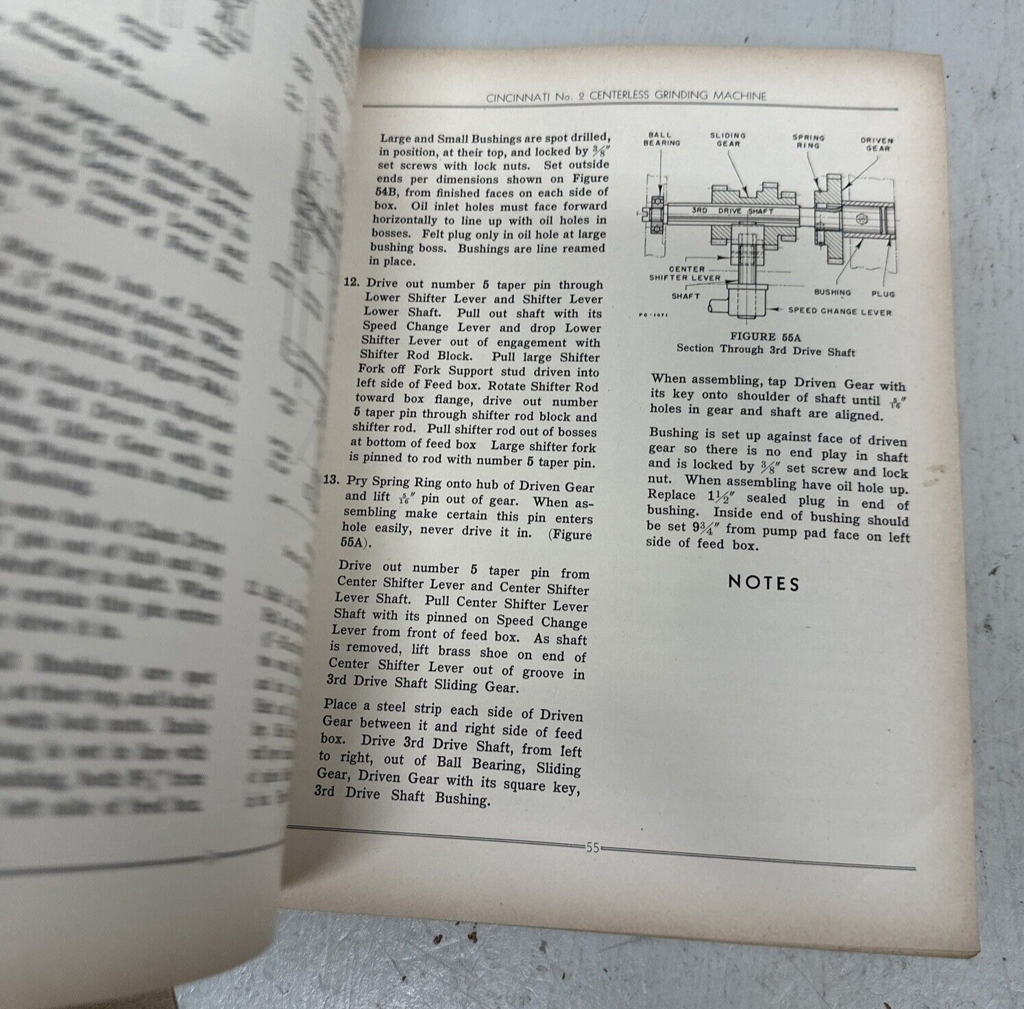 Cincinnati Milacron No 2 Centerless Grinding Machine Service Manual & Parts List