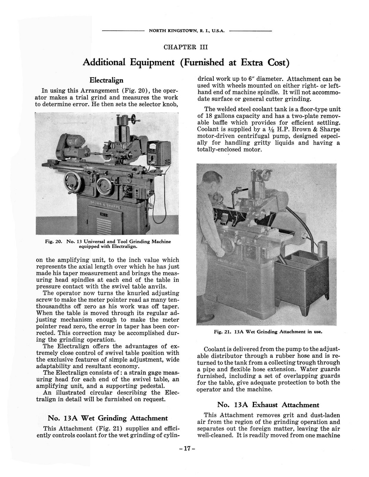 Brown & Sharpe #13 Universal & Tool Grinder Operation & Maintenance Manual #1808
