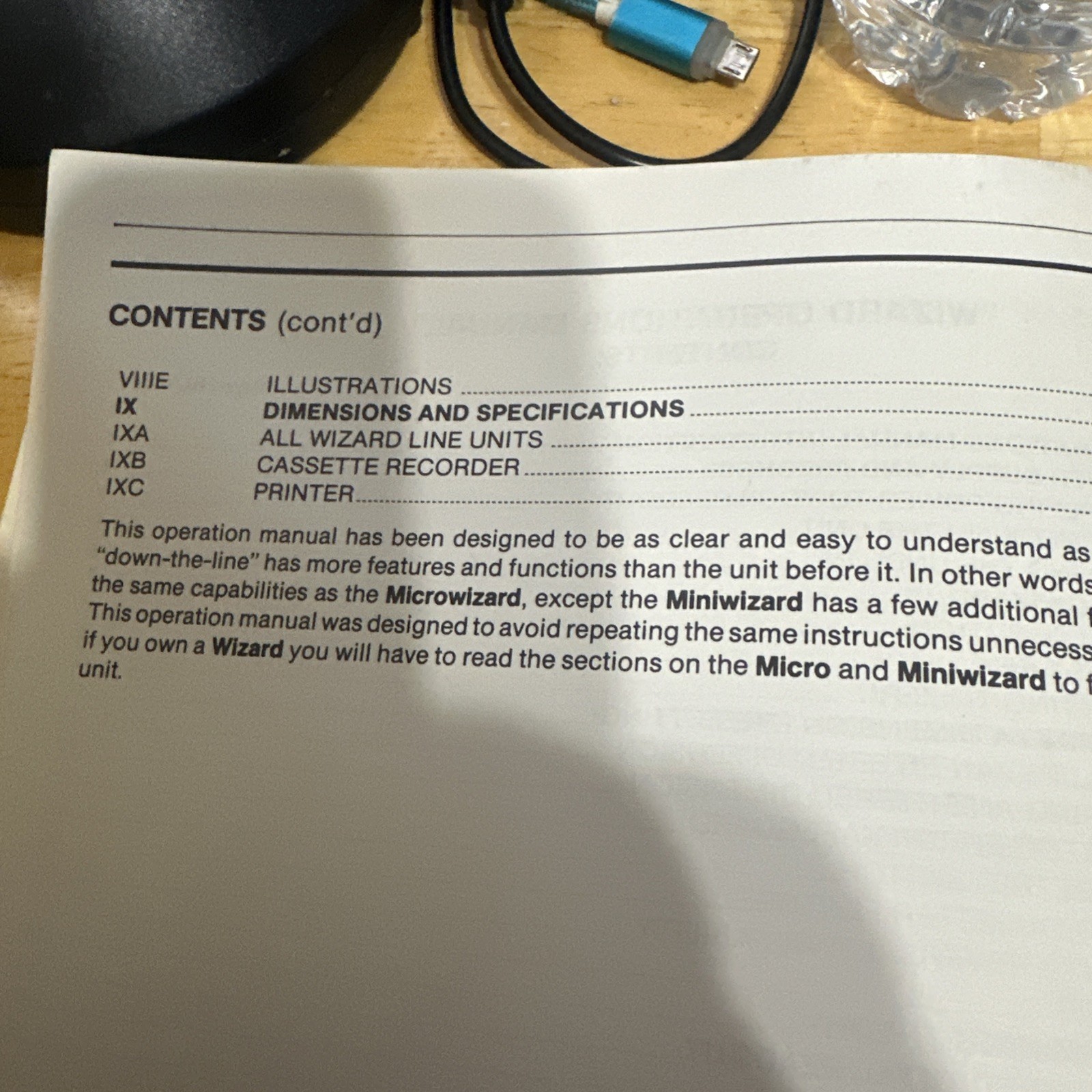 Wizard Digital Readouts Operating Manual Book Only