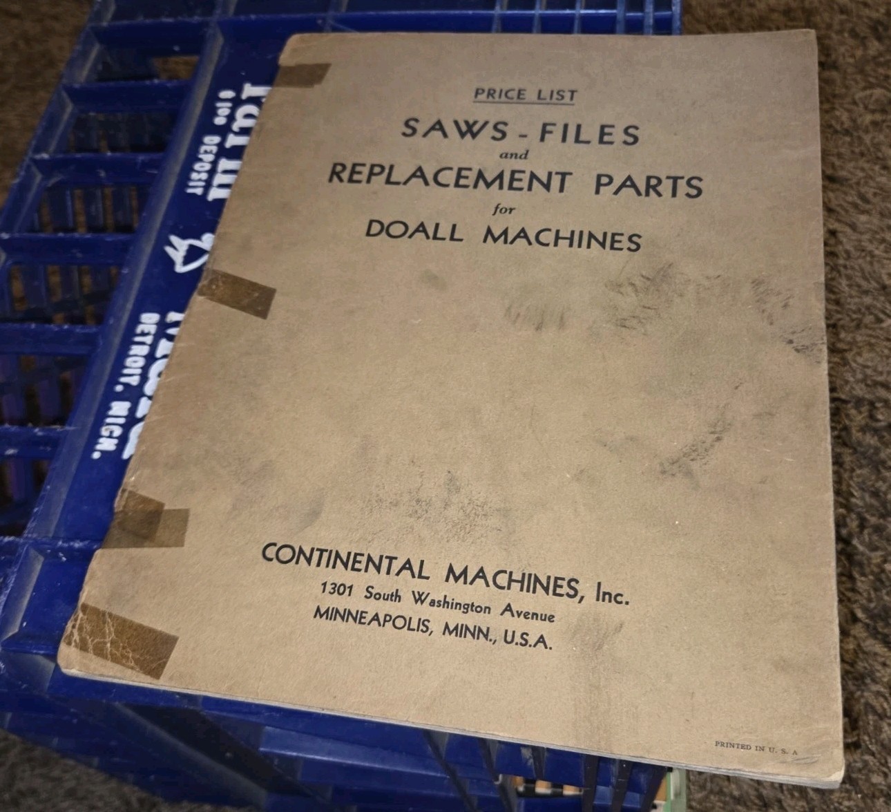 DoALL Model V-16/26/36 Contour Saw-Filing Machine Attachments Parts List Manual