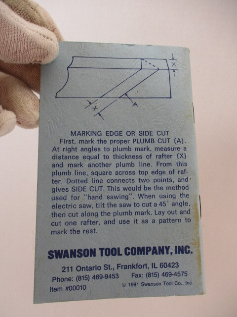(4) Machinist Helps, SWANSON Speed Square Booklet, Starrett & Lufkin, Drill Gage