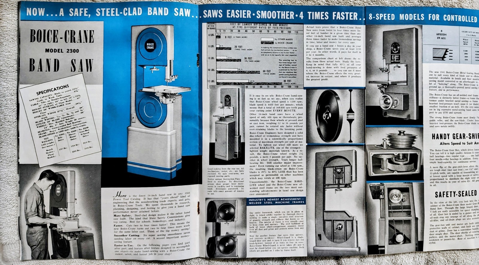 🗽BOICE CRANE POWER TOOLS CATALOGUE (1941) MACHINIST/TOOLMAKER