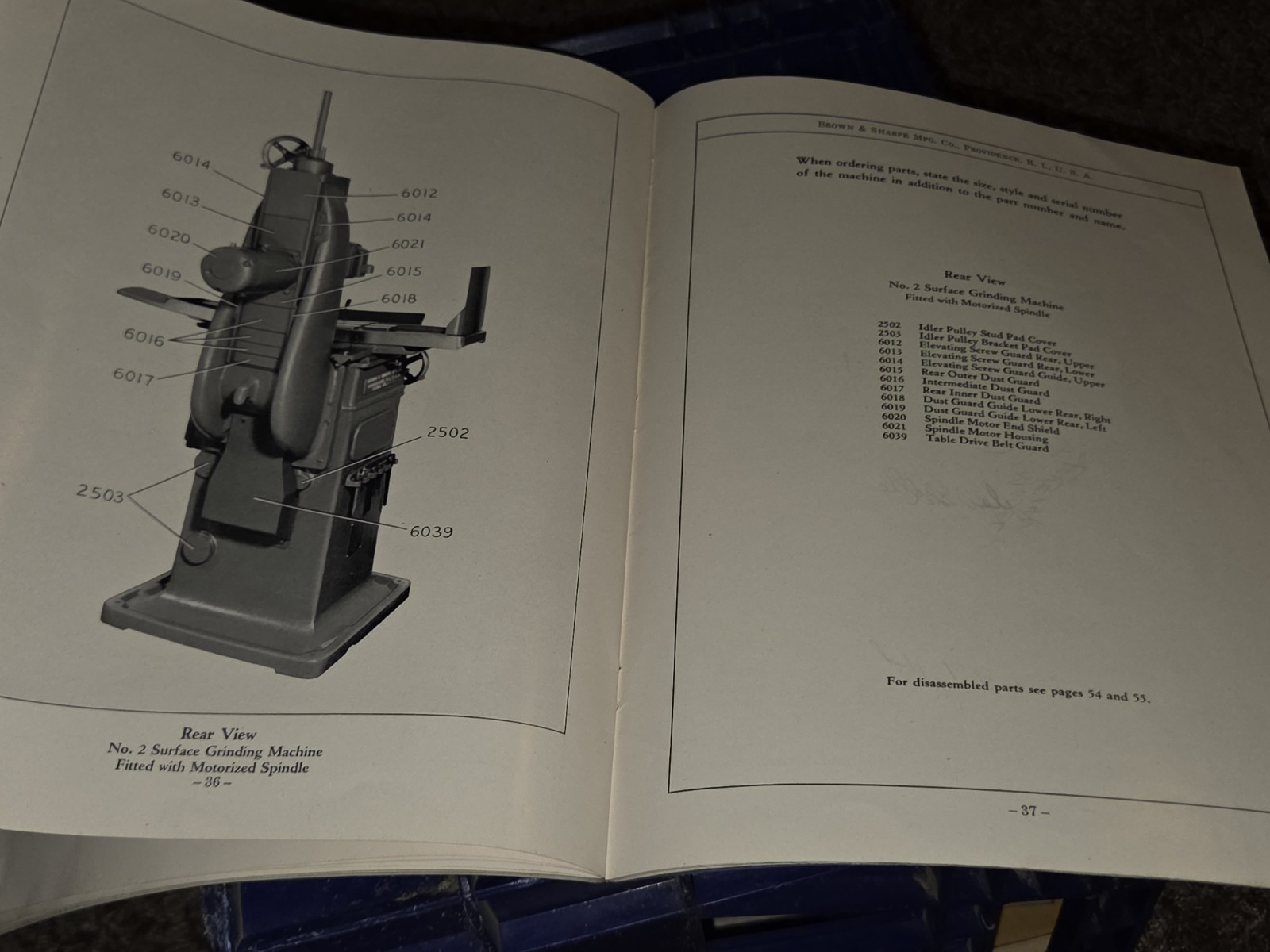 Brown & sharpe Repair Parts No.2 & 2B Surface Grinding Machine Tool MACHINIST!!