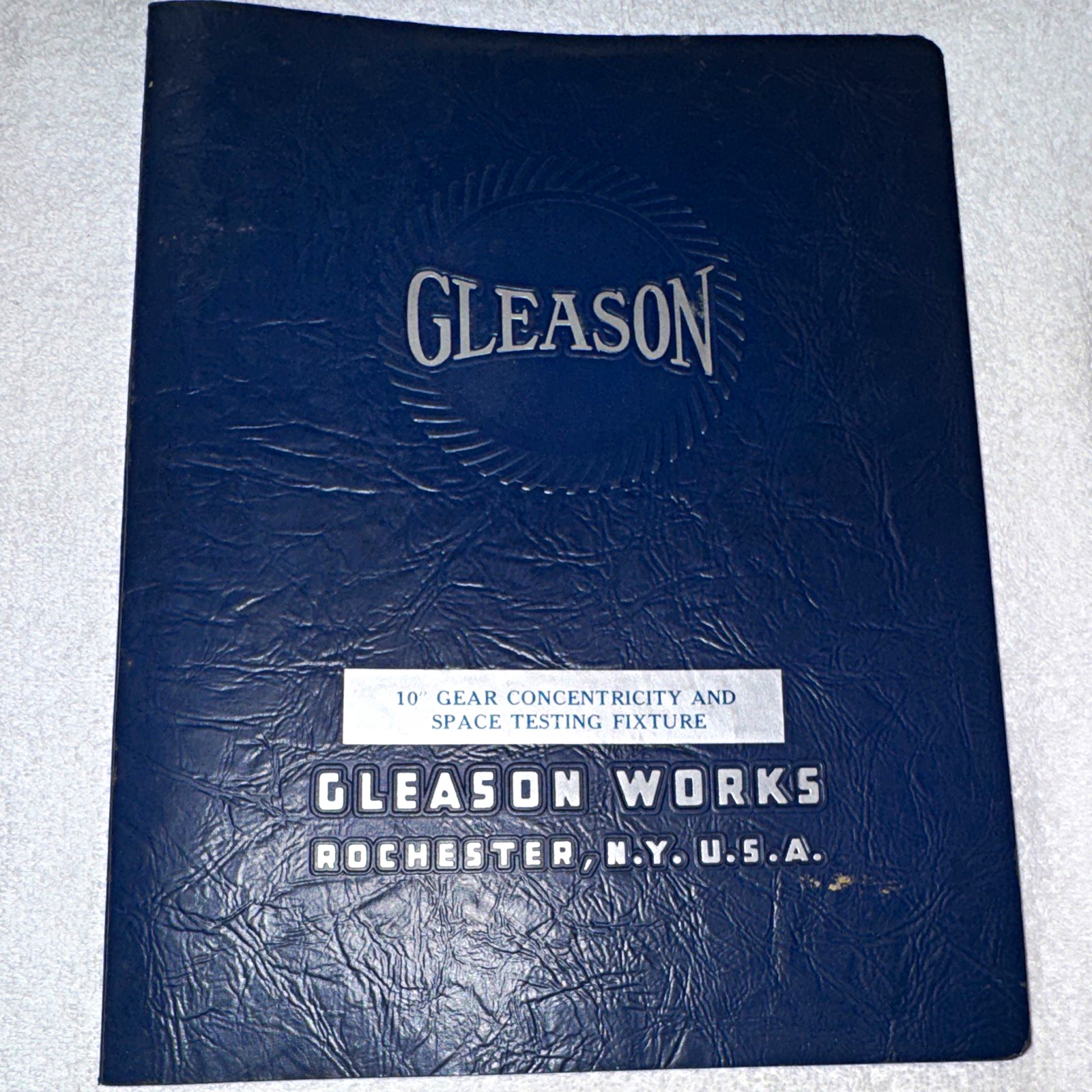 1935 Gleason 10 in. Gear Concentricity Tester Operating Instructions Manual
