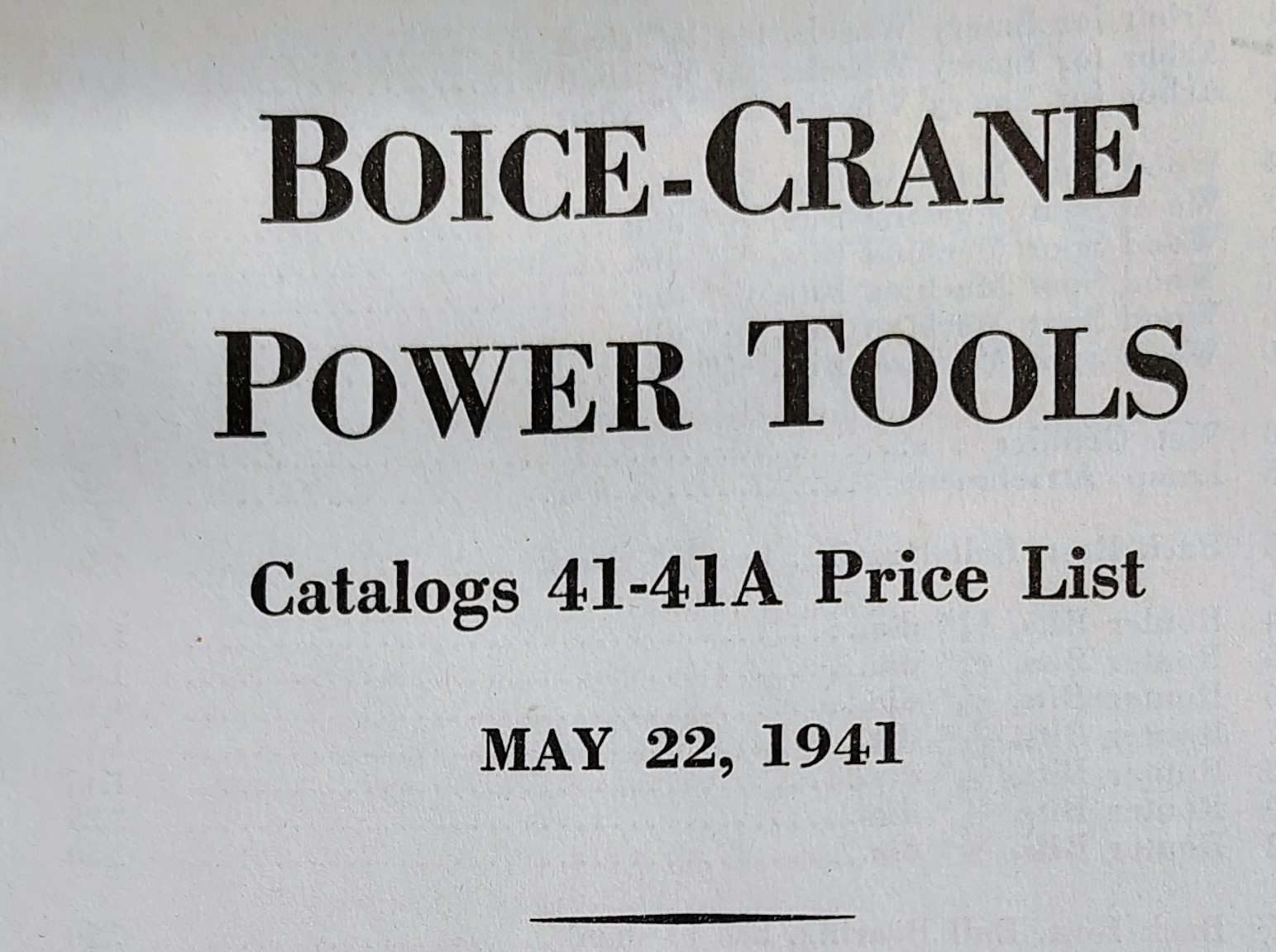 🗽BOICE CRANE POWER TOOLS CATALOGUE (1941) MACHINIST/TOOLMAKER