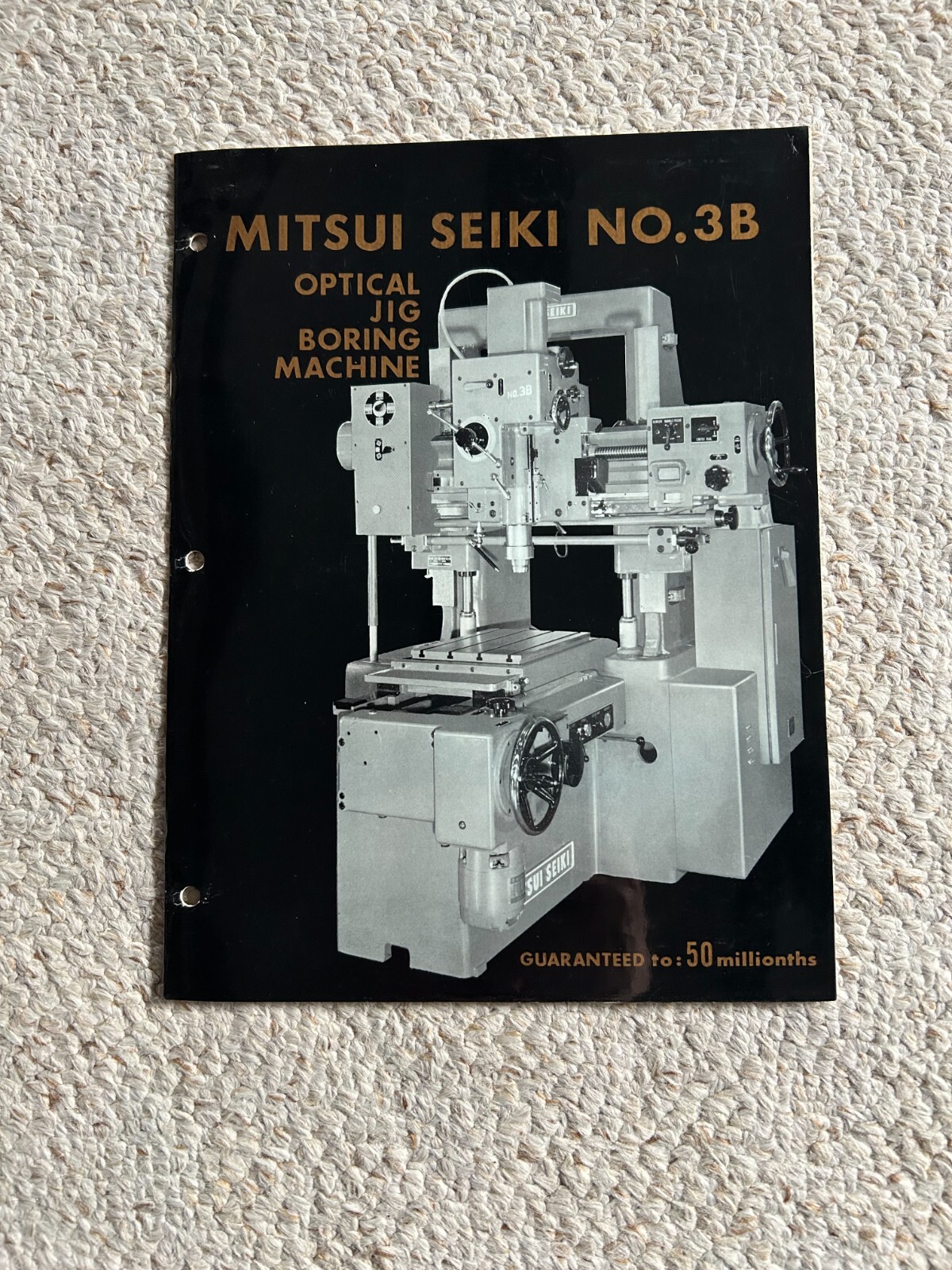 MITSUI SEIKI 3B OPTICAL JIG BORING MACHINE SALES CATALOG