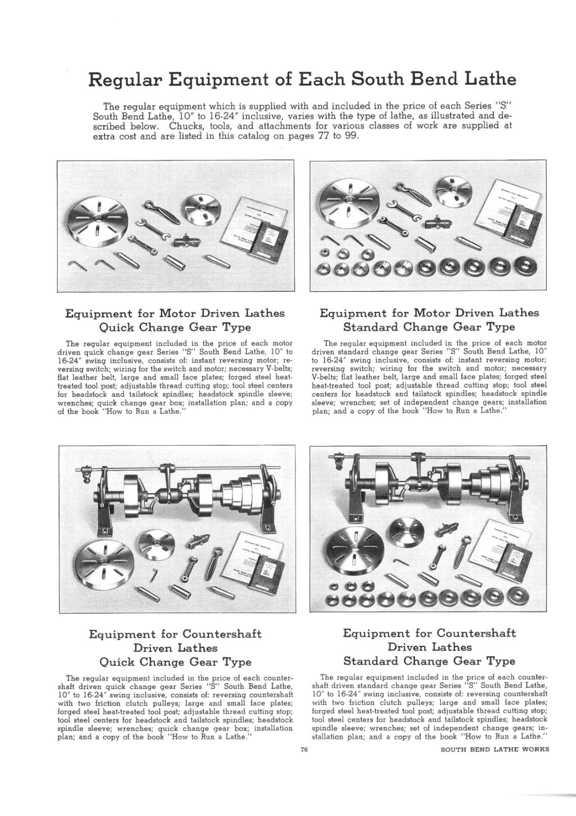 Manual Fits South Bend Lathe No. 100A 1941