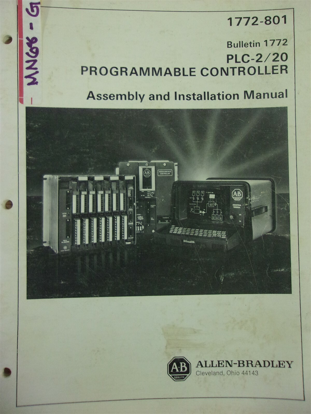 Allen Bradley Bulletin 1772 PLC-2/20 Assembly and Installation Manual