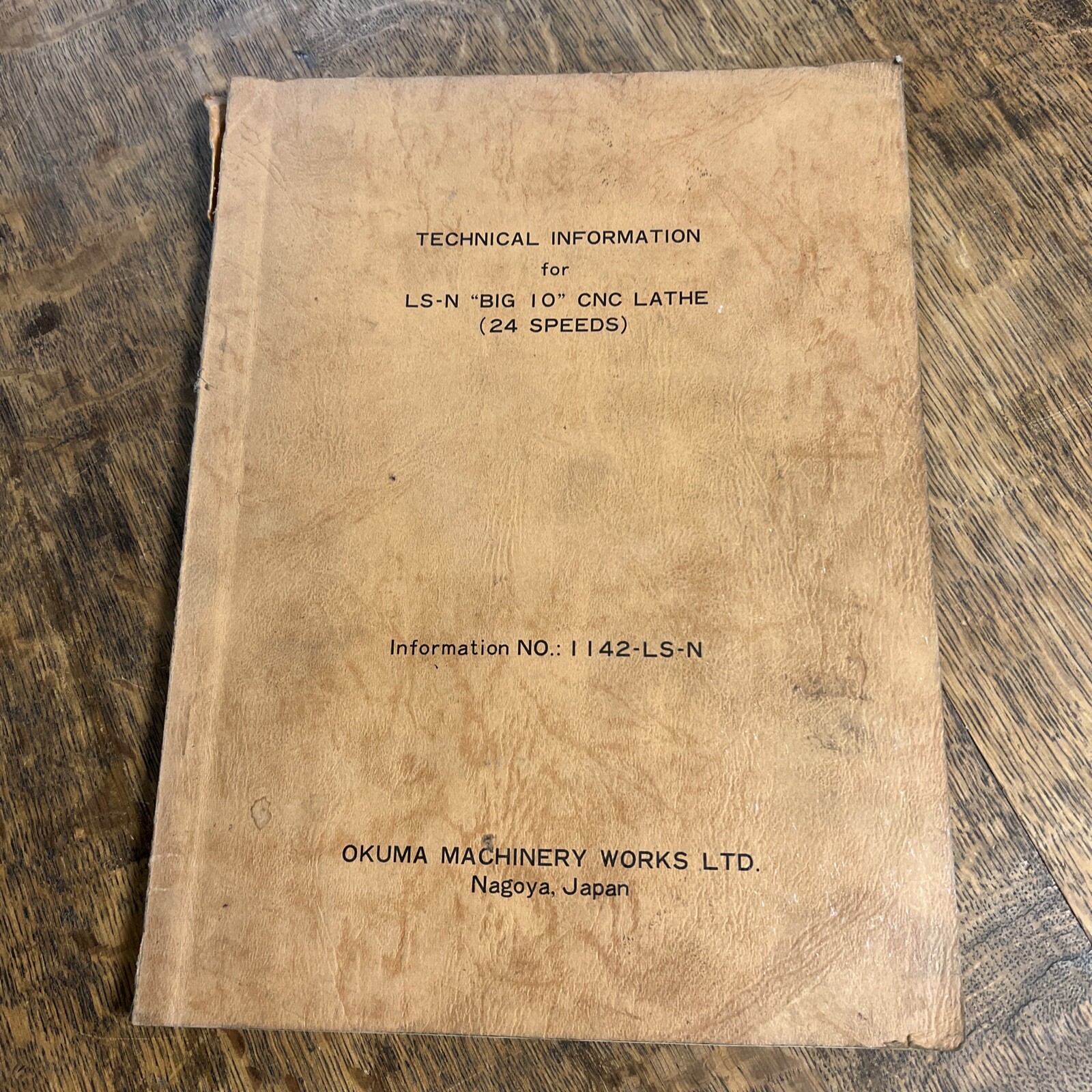 Okuma LS-N “BIG10″, CNC Lathe, Technical Information Manual