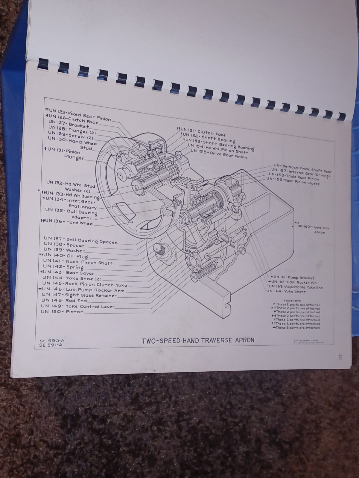 NORTON 12/14/16″ Type C Universal GRINDERS Parts Catalog Manual 1261-a Book
