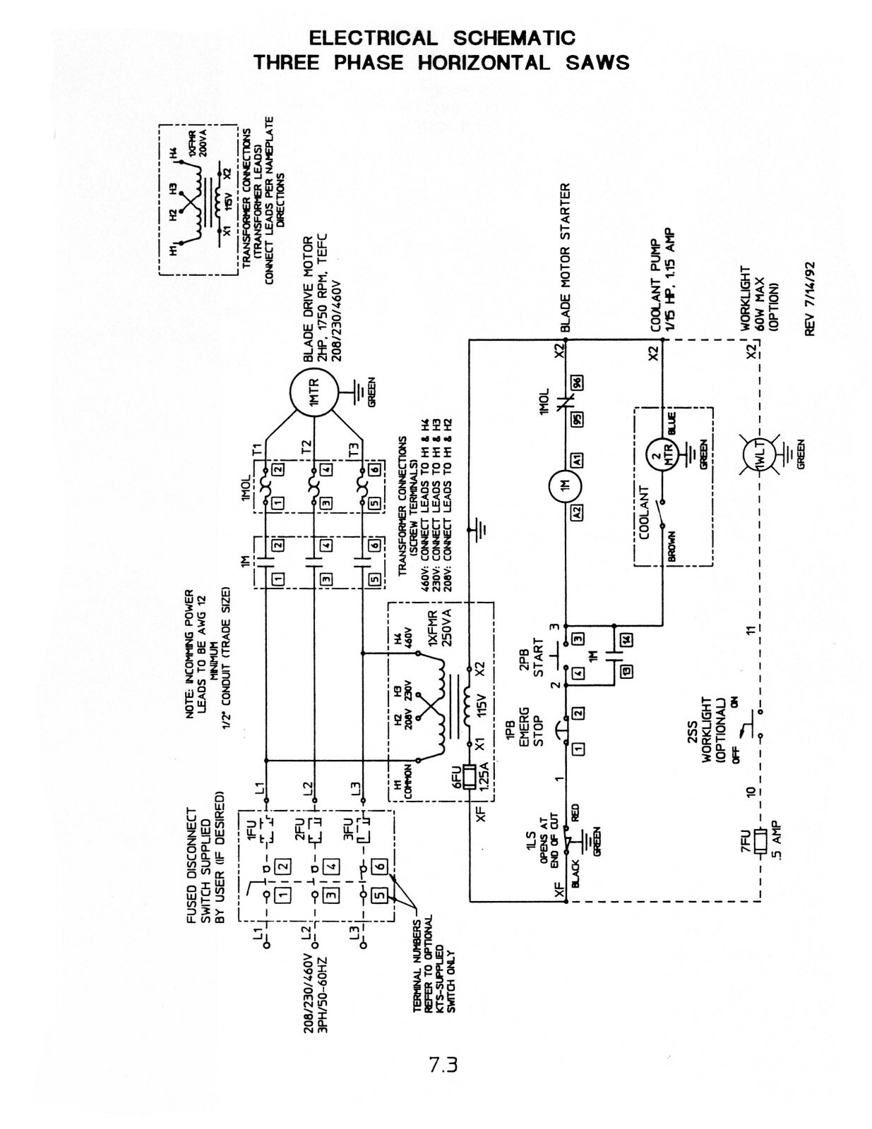Kalamazoo U816, H8AW, H9AW, 13AW Bandsaw Operating & Maintenance Manual #1715