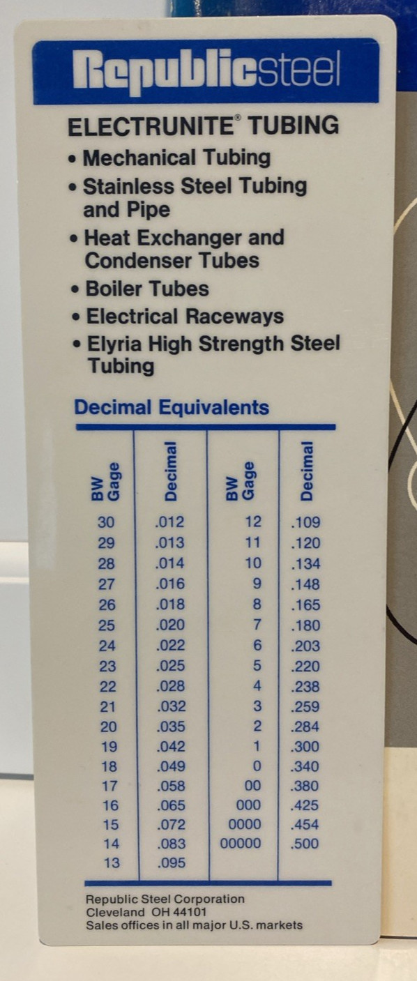 Vtg 1973 Republic Steel Engineering Mechanical Properties of Alloy Steel + Cards
