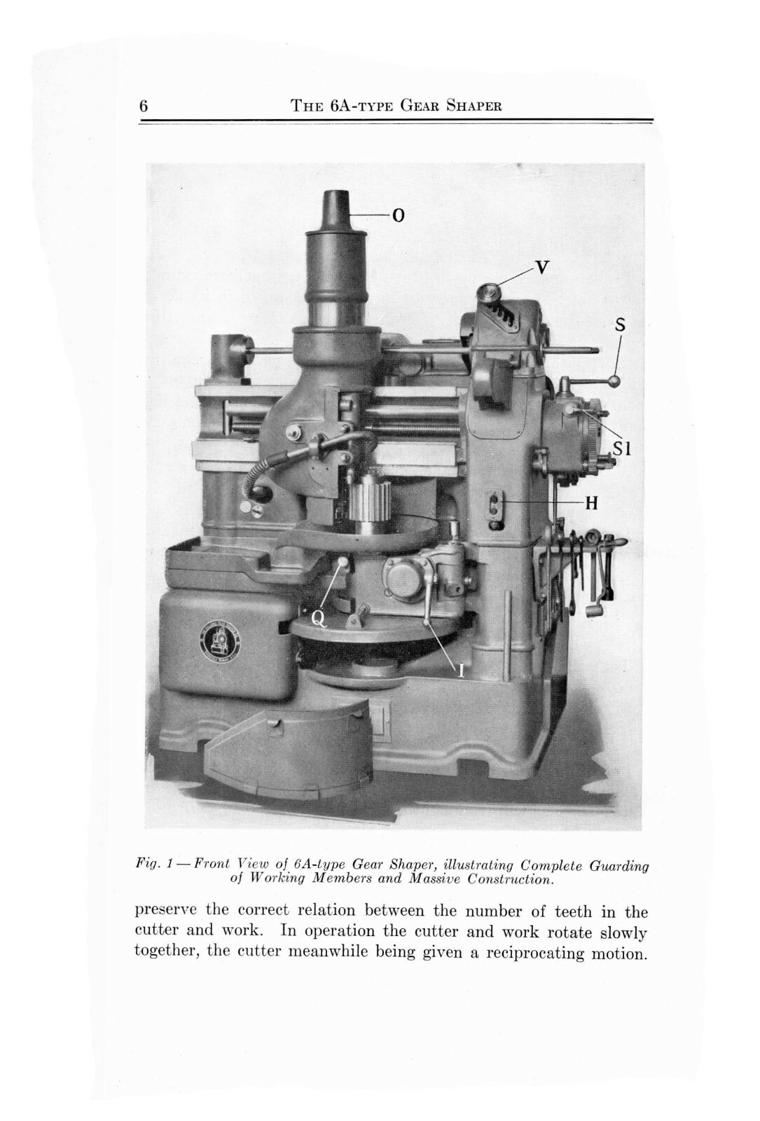 Fellows Type Series 6A Gear Shaper Operators Manual #683