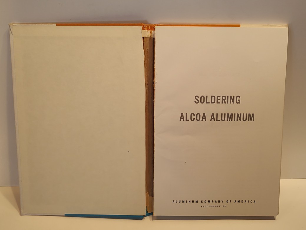 Soldering Alcoa Aluminum Handbook 1965 Metal Industry Pittsburgh Vintage Guide
