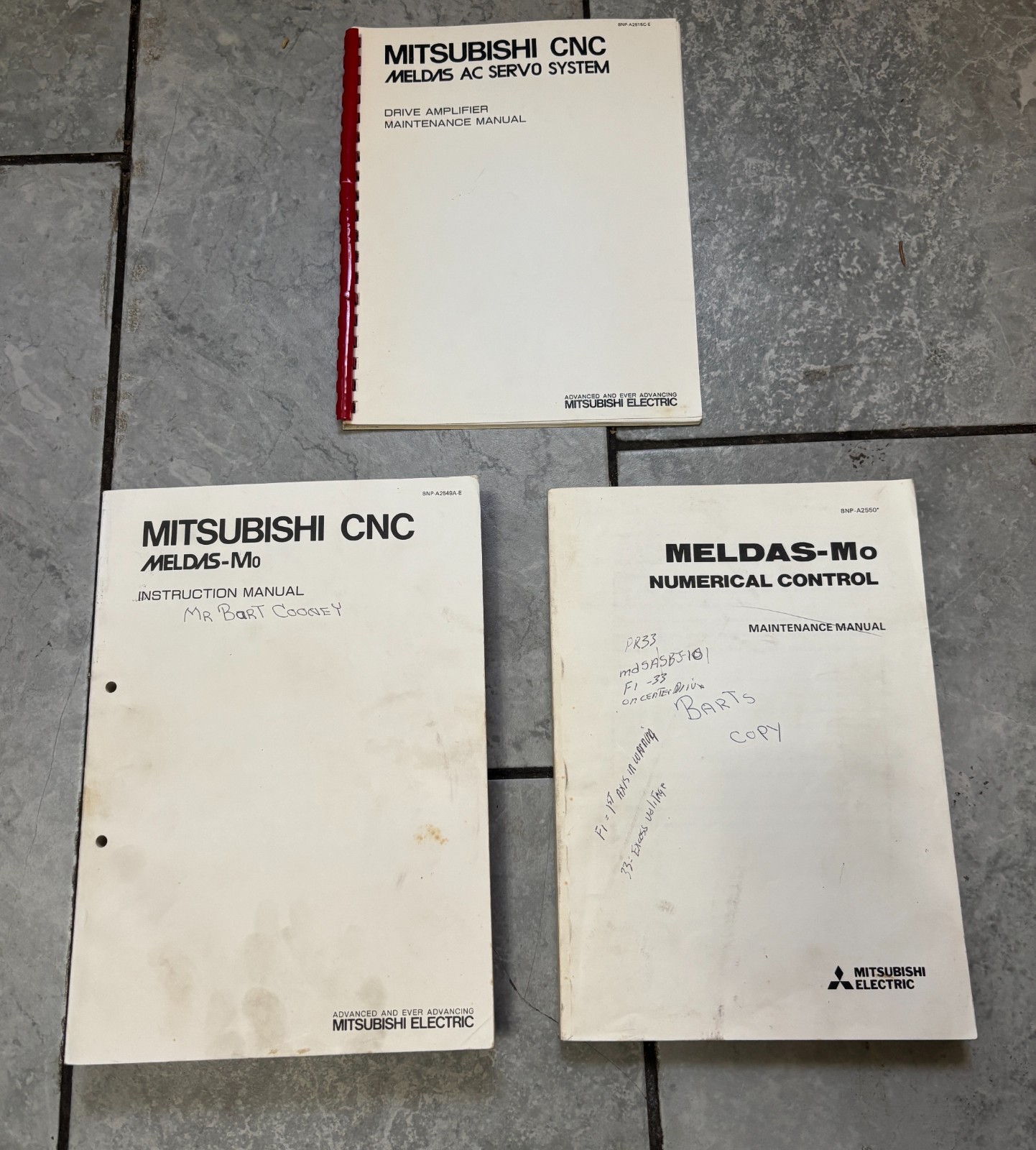Lot of 3 Mitsubishi Electric CNC Meldas Instruction and Maintenance Manual