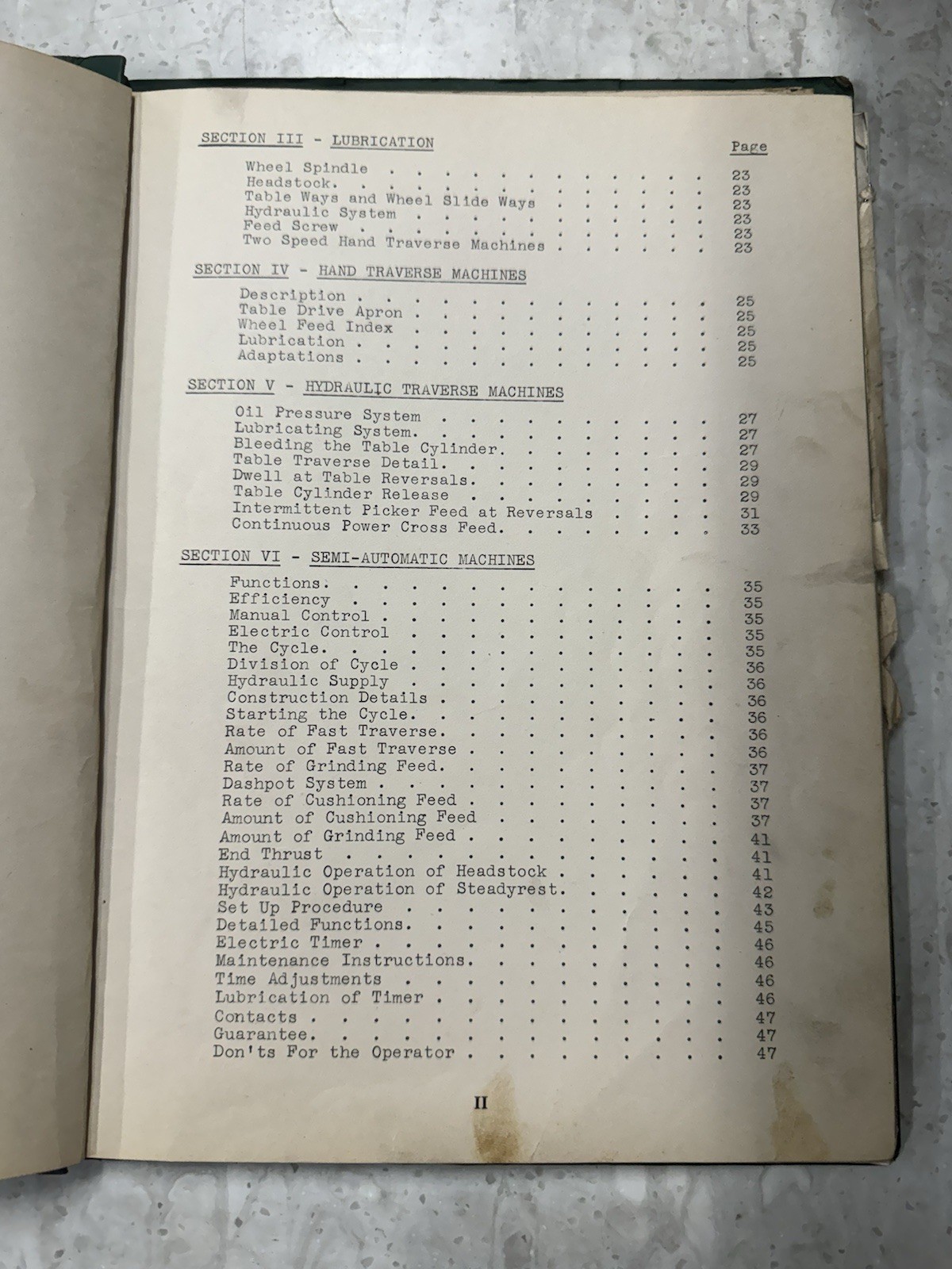 Original Norton Type C Grinding Machine Operation And Instruction Manual 6”