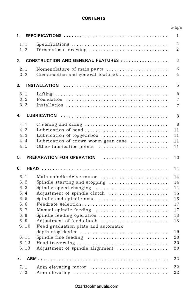 Mazak 5′ X 12″ Hole Master 5-12 Radial Drill Owner Operator Parts Manual 1420