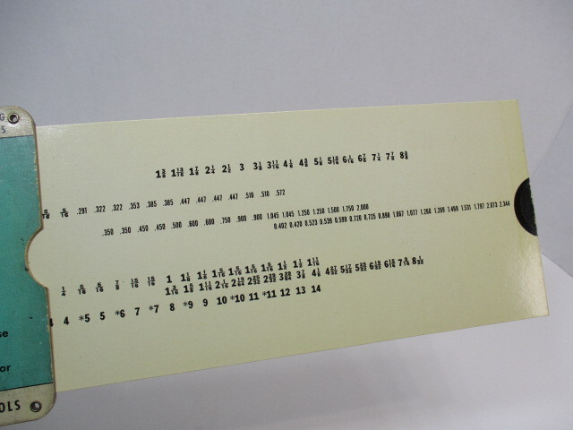 SCULLY – JONES B&S, Brown & Sharpe Taper Selector Slide Calculator # 3, VGC