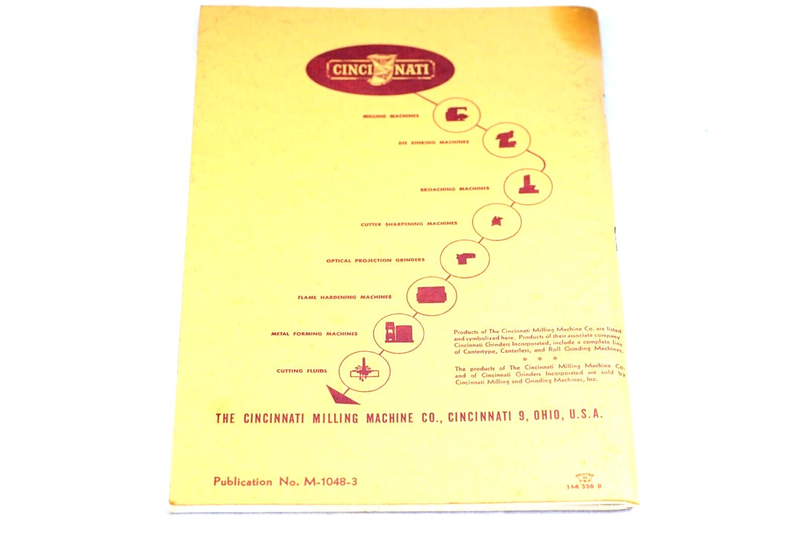 1955 Cincinnati Milling Machine Co 28″ Vertical Hydro-tel Milling Machine Manual