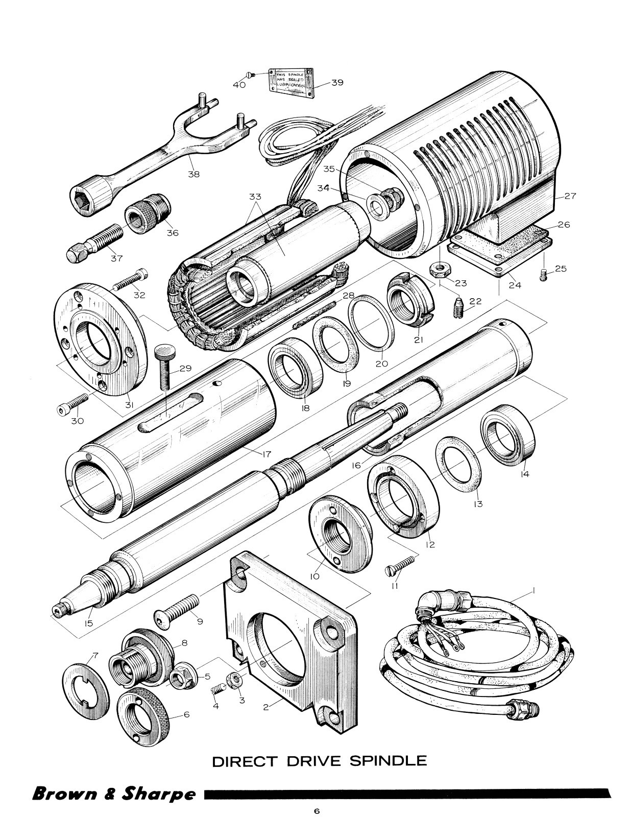 Brown & Sharpe 618 Micromaster Surface Grinder Repair Parts Manual *1216