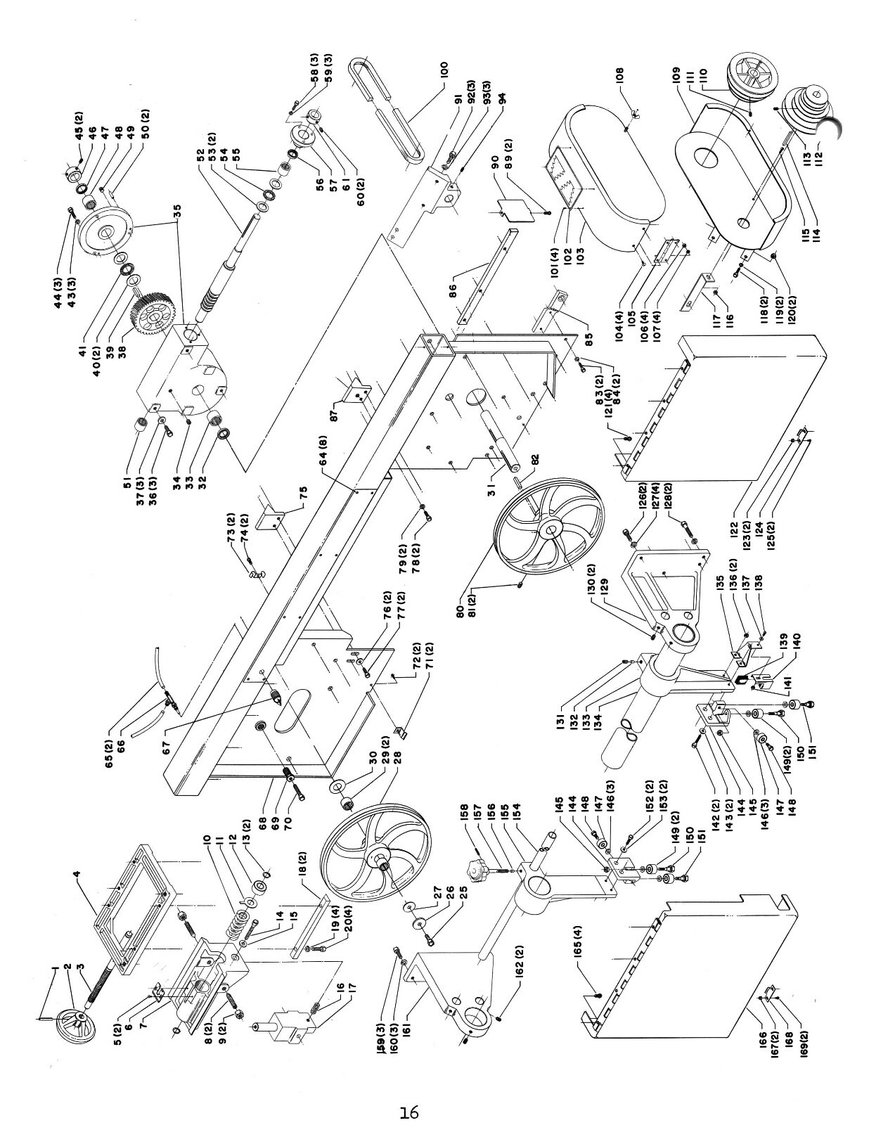 Rockwell 9″x16″ Model 9 Horiz Bandsaw 20-916 Instruction & Parts Manual #1942