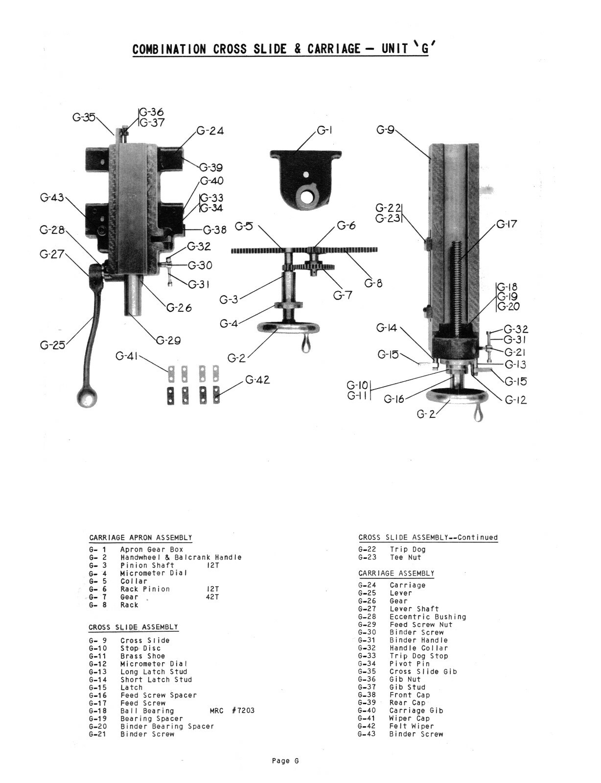 Bardons & Oliver No. 2 Geared Electric Turret Lathe Parts List Manual #1800