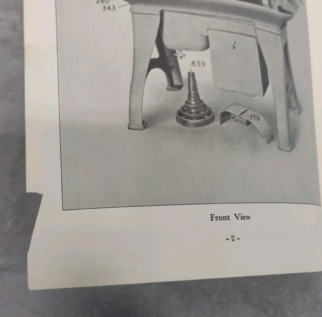 Brown & Sharpe No. 0 Automatic Screw Turret Forming-Cutting Machine Parts List