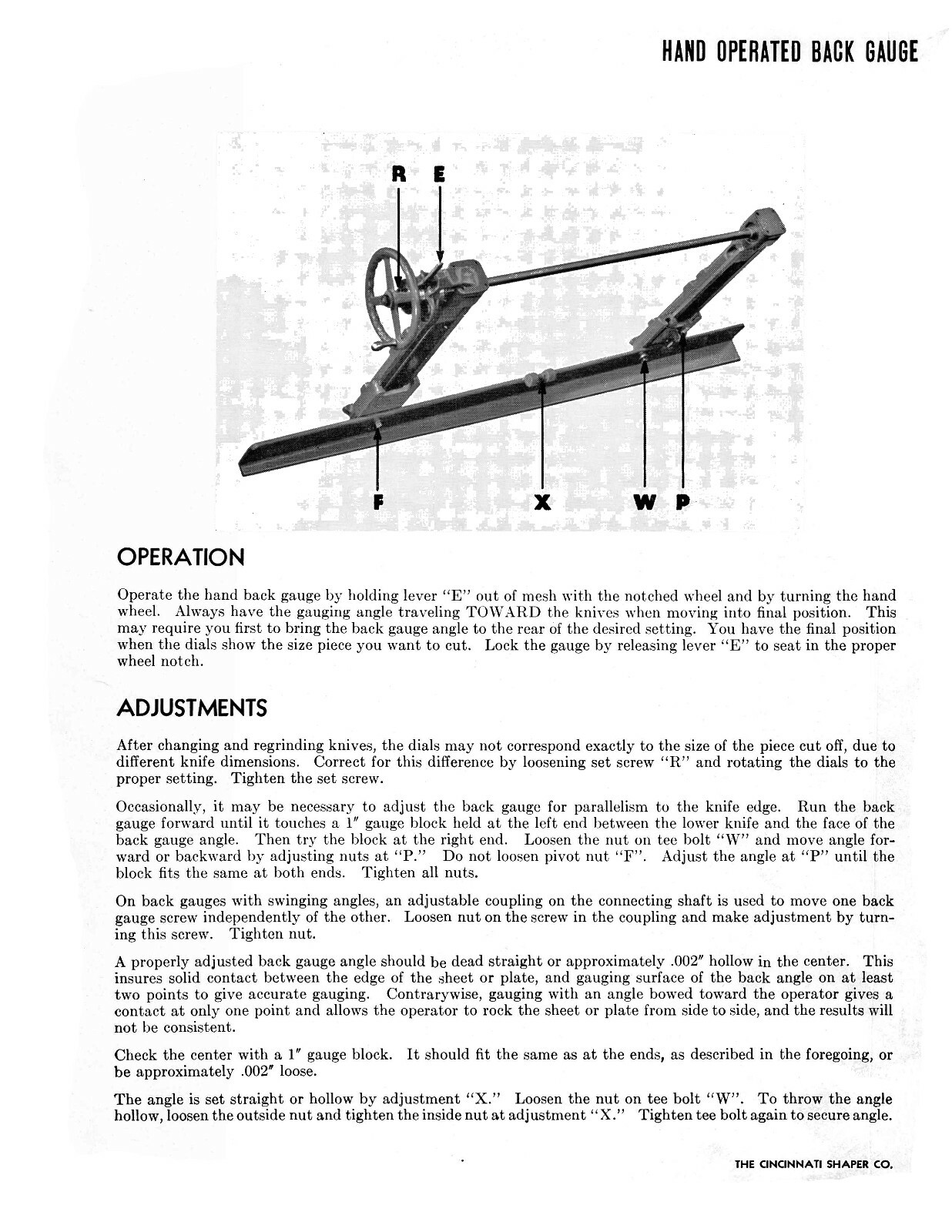 Cincinnatti Series 10 Metal Shear Operator & Parts List Manual #1529