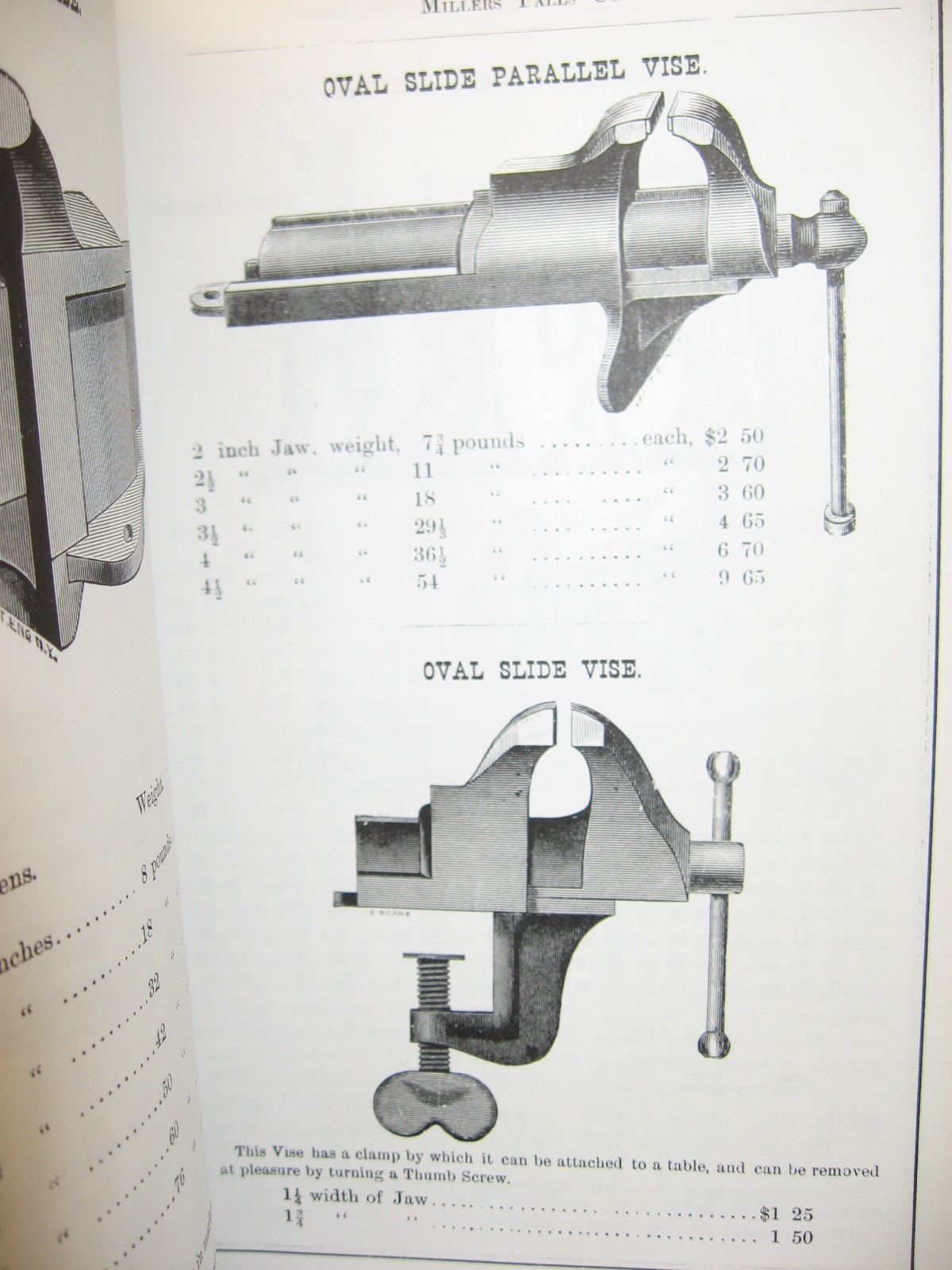 Millers Falls Co.- Mass & New York – 1991 REPRINT: 1887 Tool Catalogue