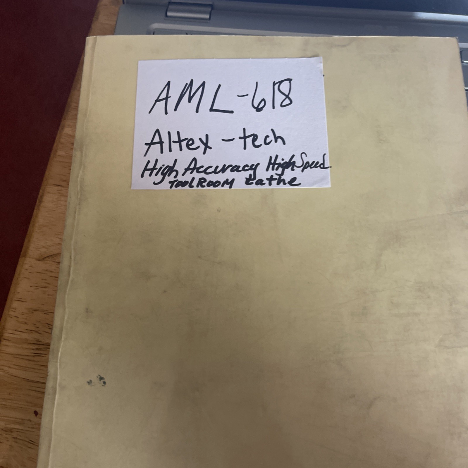 AML ALTEX-Tech Manual High Accuracy High Speed Tool Room Lathe
