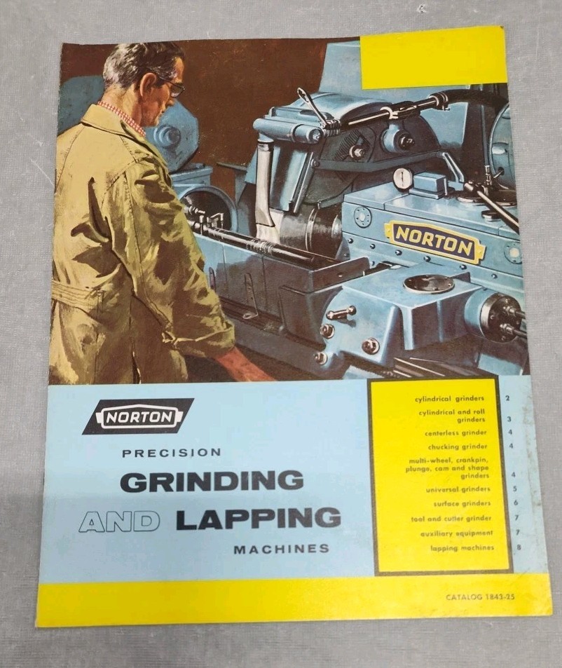 Norton Precision Grinding Lapping Machine Brochure Advertising Tool Worcester MA