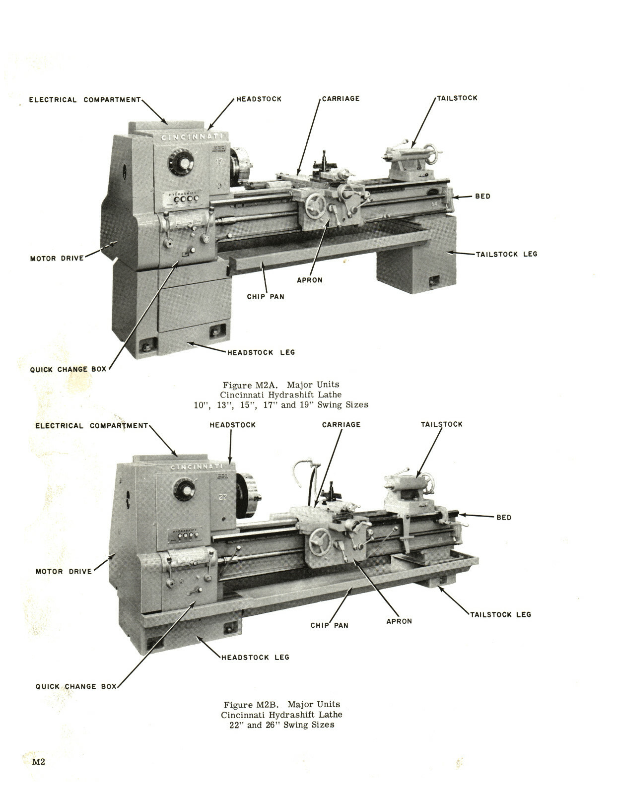 Cincinnati LR Hydrashift Lathe 10″ to 26″ Op, Service & Parts List Manual #1559