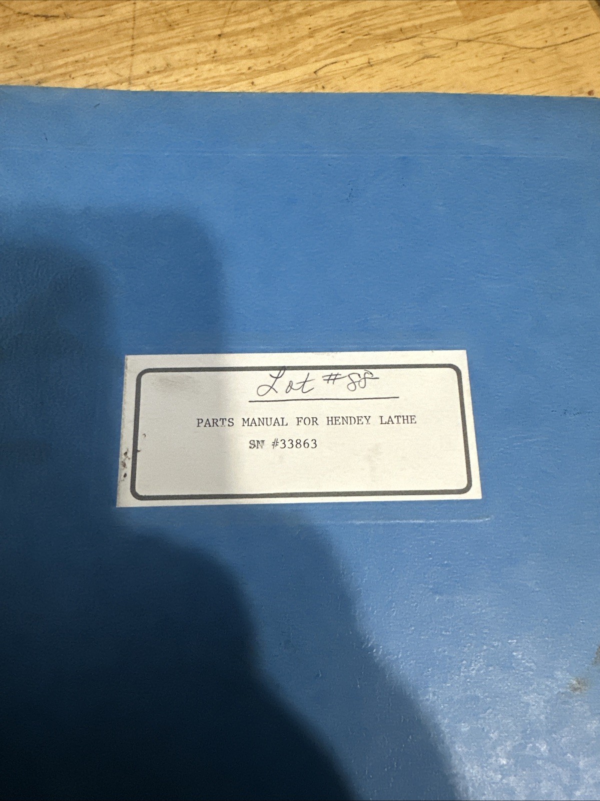 Parts Manual for Hensley Lathe SN#33863 with Parts List