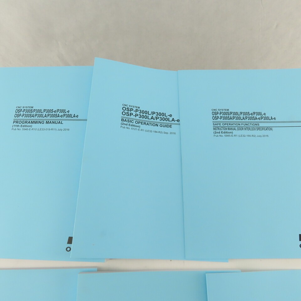 Okuma Genos L Series L3000-e Maintenance Operations Catalog Manual Bundle